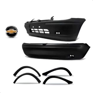 Kit Parachoque Corsa Wind 1994 1995 1996 97 1998 99 Completo Preto