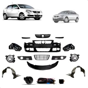 Kit Parachoque Dianteiro Polo 2007 2008 2009 10 11 Completo Preto
