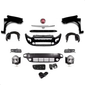 Kit Parachoque Punto 2013 2014 2015 2016 2017 Completo Preto
