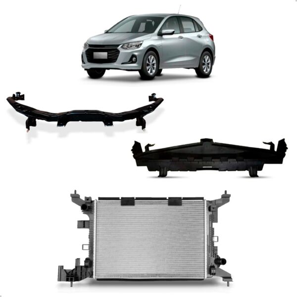 Kit Radiador Com Painel Frontal Onix 1.0 Turbo 2020 A 2024
