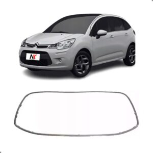 Moldura Cromada Do Radiador Para Citroen C3 2013 2014 A 2019 Cinza Brilhante