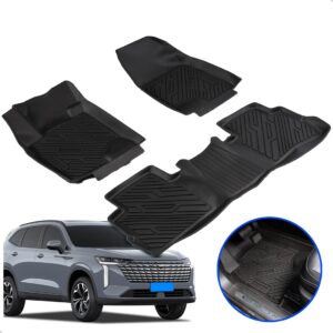 Tapete Impermeável Antiderrapante Haval H6 2024 A 2026 3 Pçs Preto