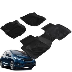 Tapete Impermeável Antiderrapante Fit 2014 15 A 2021 3 Peças Preto