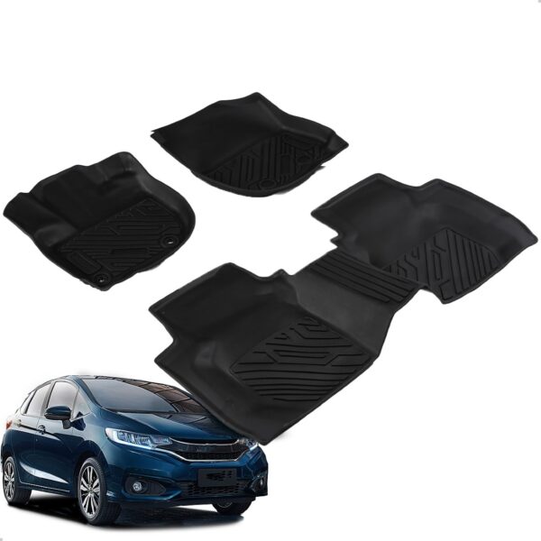 Tapete Impermeável Antiderrapante Fit 2014 15 A 2021 3 Peças Preto