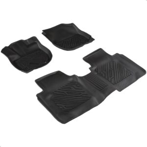 Tapete Impermeável Antiderrapante Hrv Hr-v 2015 A 2026 3 Pçs Preto