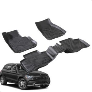 Tapete Antiderrapante Para Mercedes Glc 2016 17 A 2021 3 Pçs Preto