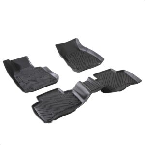 Tapete Antiderrapante Para Mercedes Glc 2016 17 A 2021 3 Pçs Preto