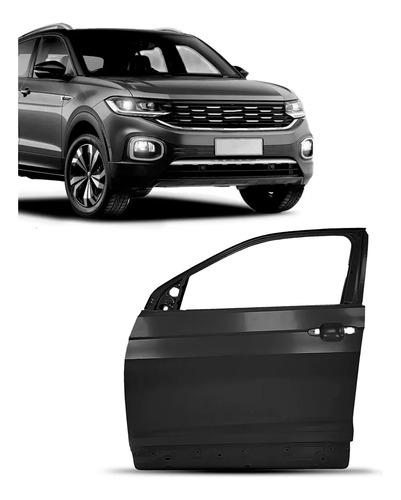 Porta Dianteira Para T-cross 2019 A 2024 Dianteira Esquerdo Preto