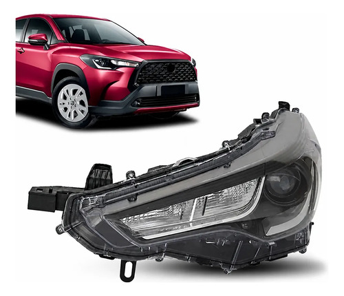 Farol P/ Corolla Cross 2021 A 2025 Xr Eletrico Com Motor Esquerdo/motorista