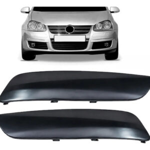 Par Moldura Do Parachoque Dianteiro P/ Jetta 2006 A 2011 Preto
