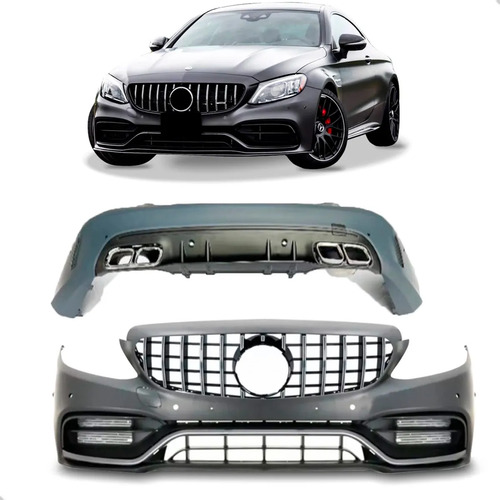 Body Kit Para C63 2019 2020 2021 Preto