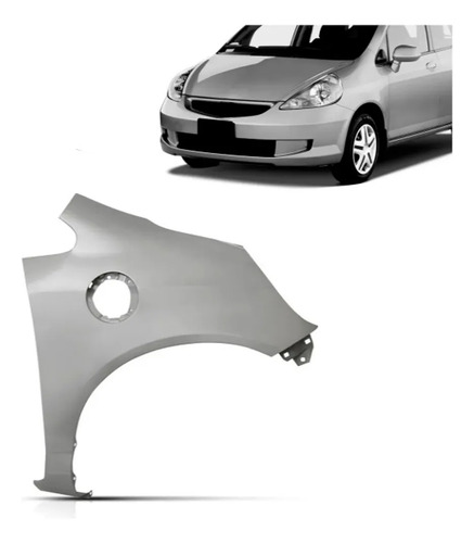 Paralama Para Fit 2003 A 2008 Com Furo Tanque Cinza Ld