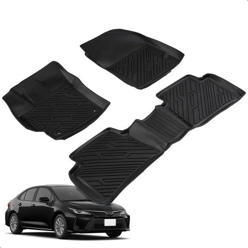 Tapete Interno Para Corolla 2020 2021 2022 A 2026 3 Peças Preto