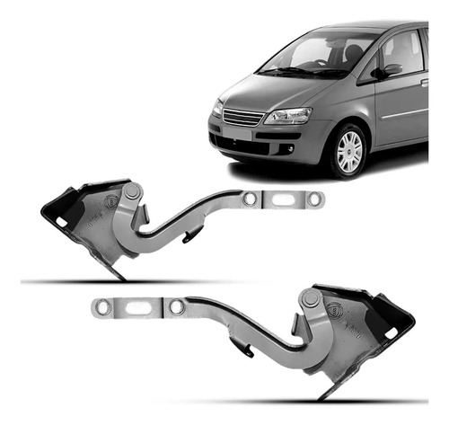 Par Braço De Capô Para Idea 2005 A 2010
