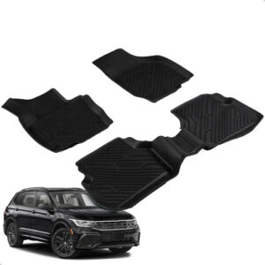 Tapete Interno Para Tiguan 5 Lugares 2018 A 2022 3 Peças Preto