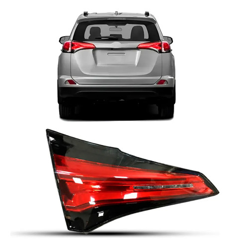 Lanterna Traseira Para Rav4 2016 A 2018 Tampa C/led Le Esquerdo/motorista Vermelho