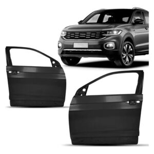 Par Porta Dianteira Para T-cross 2019 A 2024 Dianteira Ambos Preto