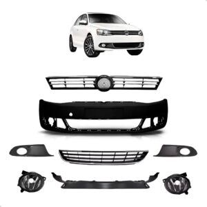 Kit Parachoque Dianteiro Jetta 2011 2012 2013 2014 Completo Preto