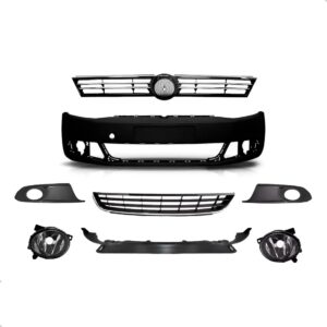 Kit Parachoque Dianteiro Jetta 2011 2012 2013 2014 Completo Preto