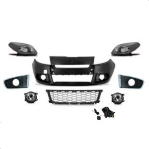 Kit Parachoque Farol Sandero 2011 2012 2013 2014 Grade Preta Preto