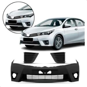 Kit Parachoque Dianteiro Corolla 2014 2015 16 2017 Sem Milha Preto