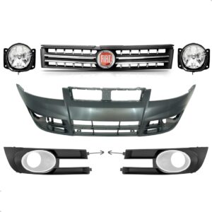 Kit Parachoque Completo Stilo 2007 2008 2009 2010 2011 Preto