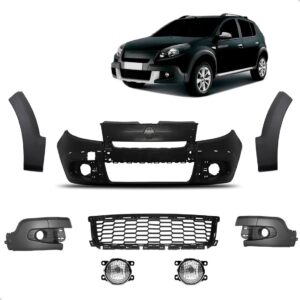 Parachoque Sandero Stepway 2011 2012 2013 2014 Grade Moldura Preto