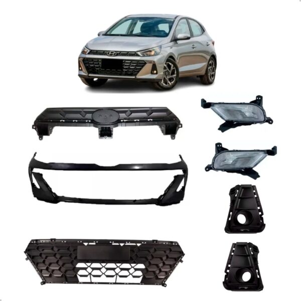 Kit Parachoque Dianteiro Hb20 2023 2024 2025 2026 Completo Preto