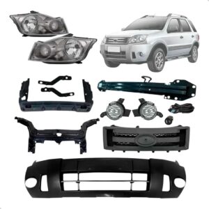 Kit Frente Ecosport 2008 2009 A 2012 Completo Mascara Cinza Preto