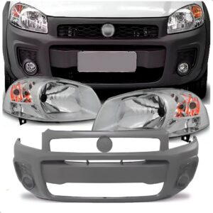 Kit Parachoque E Farol Strada Working 2014 2015 2016 2017 Cinza