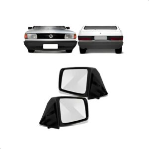 Kit Lanternas + Farol E Parachoque Gol Quadrado 1987 A 1994 Preto