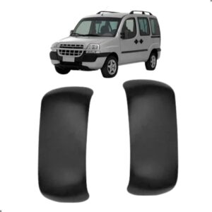 Kit Capa Retrovisor Para Doblo 2001 2002 2003 2004 A 2008 Preto