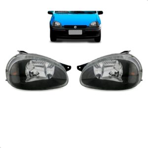 Par Farol Fumê Corsa Classic Sedan 2000 A 2010 + Lanternas Ambos Lados
