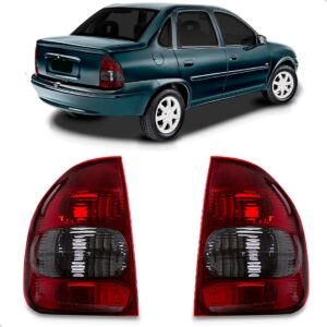 Par Farol Fumê Corsa Classic Sedan 2000 A 2010 + Lanternas Ambos Lados