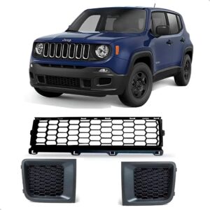 Kit Grade Tela Parachoque Jeep Renegade 2015 2016 2017 2018 Preto