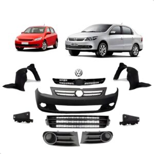 Kit Parachoque Completo Gol E Voyage G5 2008 2009 10 11 2012 Preto