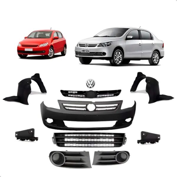 Kit Parachoque Completo Gol E Voyage G5 2008 2009 10 11 2012 Preto
