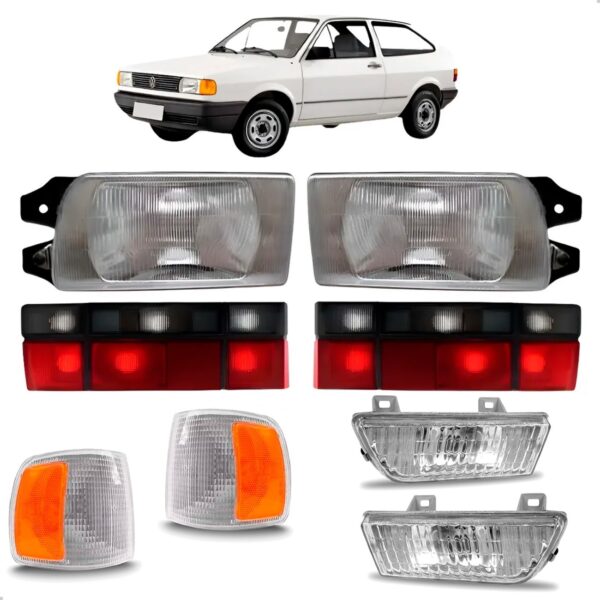 Kit Luz Par Farol + Lanterna + Pisca E Milha Gol 1991 A 1996 Ambos Lados
