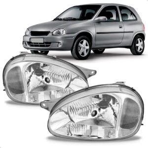 Par Farol Corsa Sedan 2000 A 2010 + Lanternas E Retrovisor Ambos Lados