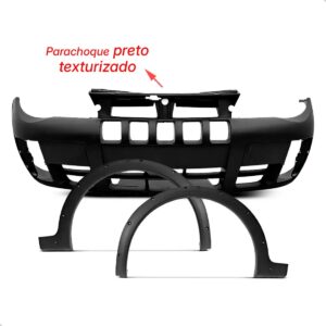 Parachoque Dianteiro Strada Trekking 2005 A 2008 Com Moldura Preto