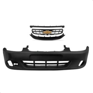 Kit Parachoque Dianteiro + Grade Corsa 1995 1996 A 2009 Liso Preto