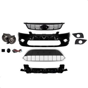 Kit Parachoque Com Grade E Milha Focus 2009 2010 2011 2012 Preto