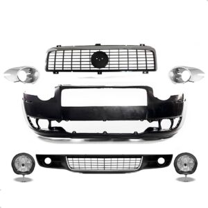 Kit Parachoque Para Fiat Palio 2009 2010 2011 2012 Com Milha Preto