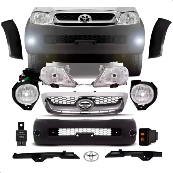 Kit Transformação Frente Hilux 2005/2008 Para 2009 2010 2011 Preto