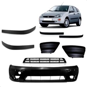 Kit Parachoque Focus 2003 2004 2005 2006 2007 Sem Milha Preto