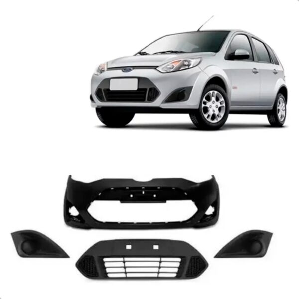 Kit Parachoque Sem Furo Fiesta Rocam 2011 2012 2013 2014 Preto