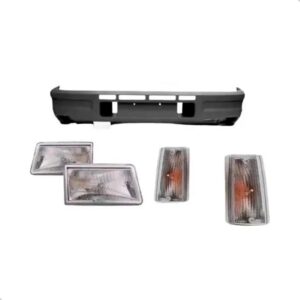 Kit Parachoque Iveco Daily 2002 2003 2004 Com Faróis E Pisca Cinza