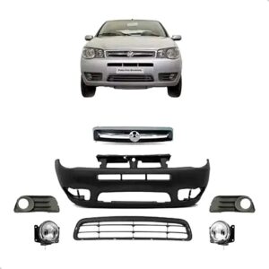Kit Parachoque Palio Economy 2009 2010 2011 2012 2013 14 15 Preto