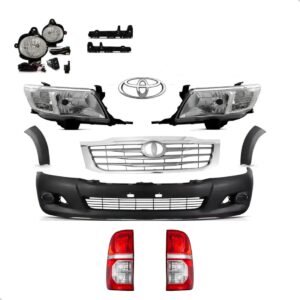 Parachoque Completo Hilux 2012 2013 2014 2015 Com Lanterna Preto