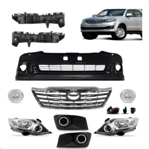 Parachoque Completo Grade E Farol Sw4 2012 2013 2014 2015 Preto